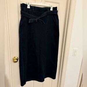 NWT Inherit Co Dark Wash Jean Maxi Skirt
